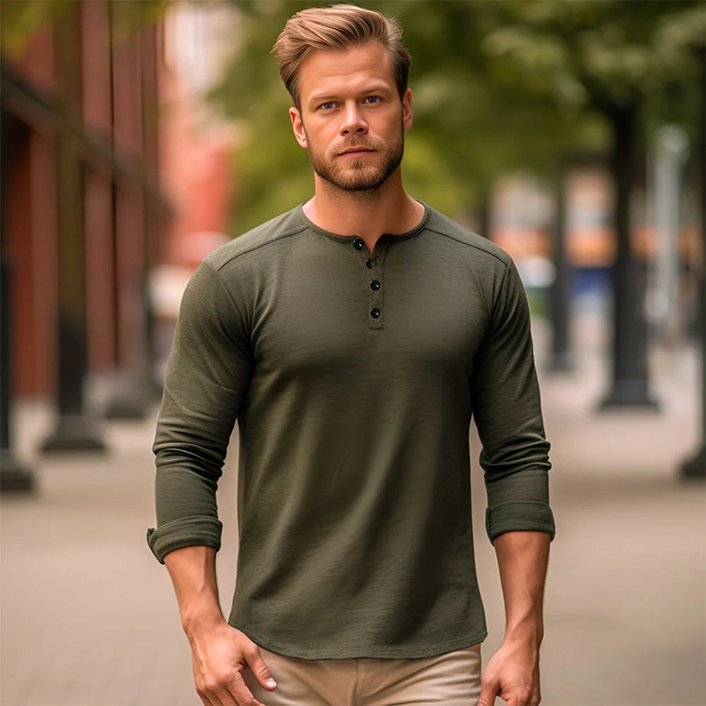 Minimalist Long Sleeve Cotton Tee
